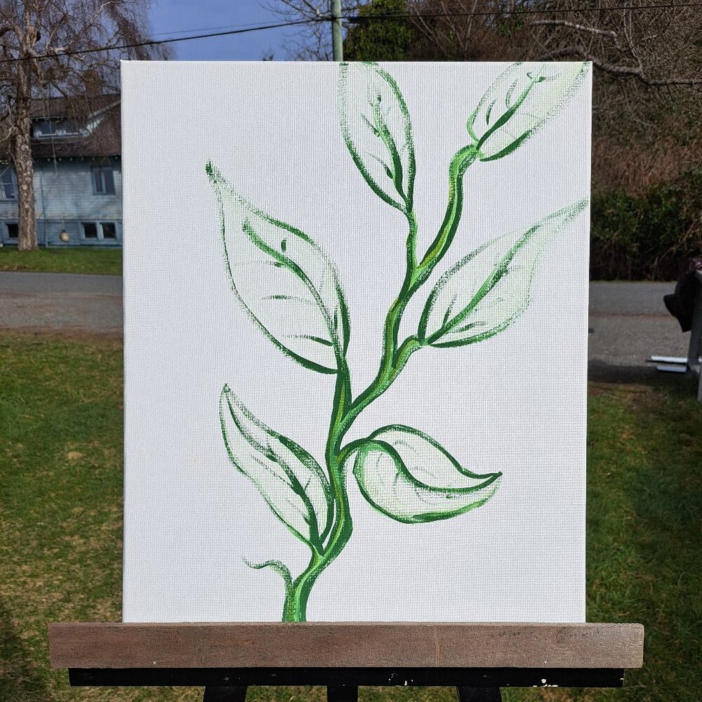 Original acrylic painting called Leaves.